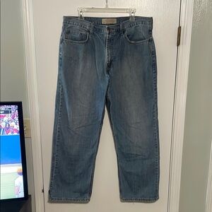 Wrangler Blue Straight-Leg Jeans with Distressed Details
